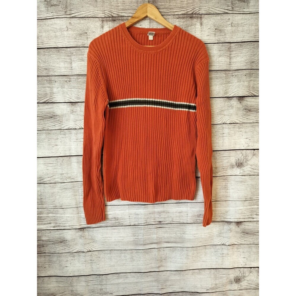 Gap Women's Large Orange Stripe Pullover Sweater